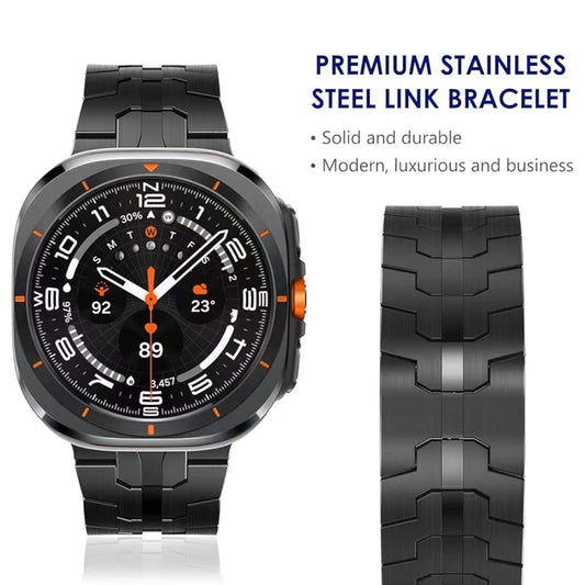 For Samsung Galaxy Watch Ultra 47mm / Ultra 2025 Butterfly Buckle Titanium Alloy Watch Band(Black) by bashfashion