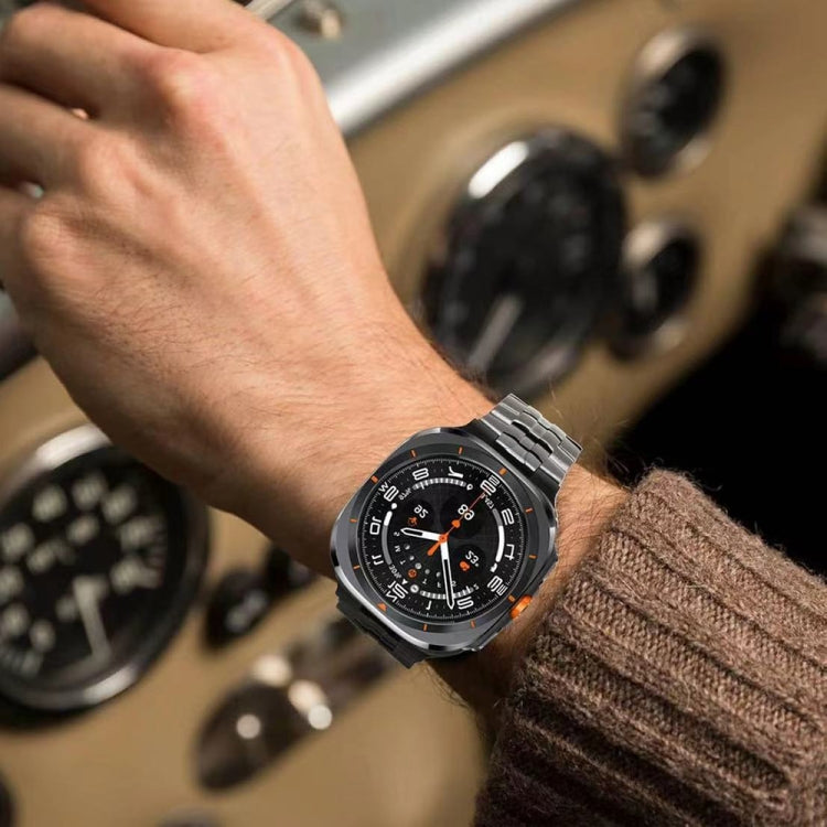 For Samsung Galaxy Watch Ultra 47mm / Ultra 2025 Butterfly Buckle Titanium Alloy Watch Band(Black) by bashfashion