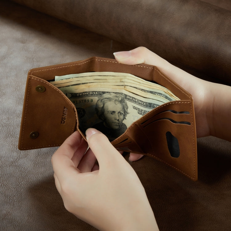 DG.MING M6 Series 3-Fold Multi Card Wallet(Brown) by bashfashion