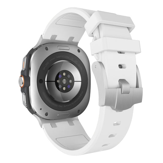 For Samsung Galaxy Watch Ultra 47mm / Ultra 2025 AP Series Liquid Silicone Watch Band(Silver White) by bashfashion