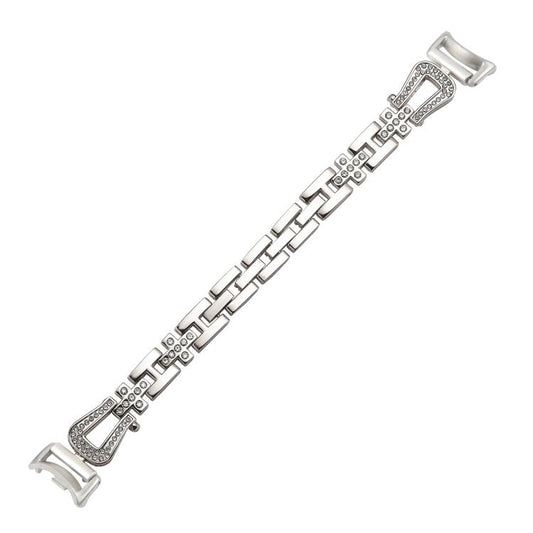 For Xiaomi Smart Band 9 / 8 U-shaped Diamond Bracelet Metal Watch Band(Starlight) by bashfashion