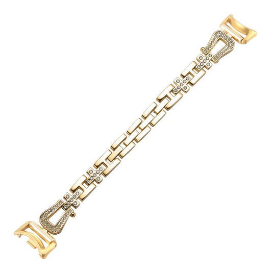 For Xiaomi Smart Band 9 / 8 U-shaped Diamond Bracelet Metal Watch Band(Gold) by bashfashion