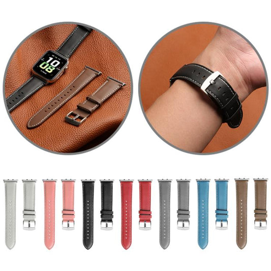 For Honor Watch 5 Pointed Tail Genuine Leather Watch Band(Pink) by bashfashion