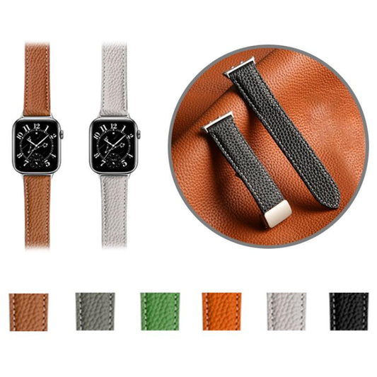 For Honor Watch 5 Litchi Texture Magnetic Folding Buckle Leather Watch Band(Green) by bashfashion