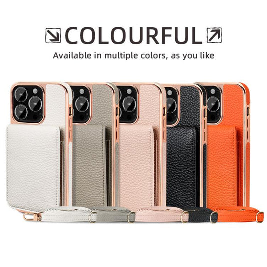 For iPhone 16 Pro Max VIETAO Litchi Texture Wallet PU Phone Case with Lanyard(Pink) by VIETAO