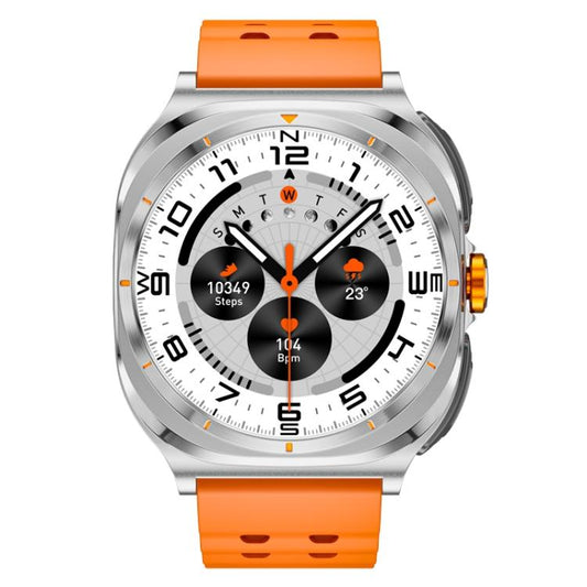 GT98 1.53 inch 2 in 1 Bluetooth Headphone IP67 Waterproof Smart Watch Supports Blood Oxygen Monitoring(Silver Orange) by bashfashion