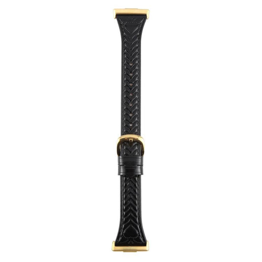 For Huawei Watch Fit 2 Metal Connector Heart-Shaped Embossed Leather Watch Band(Black) by bashfashion