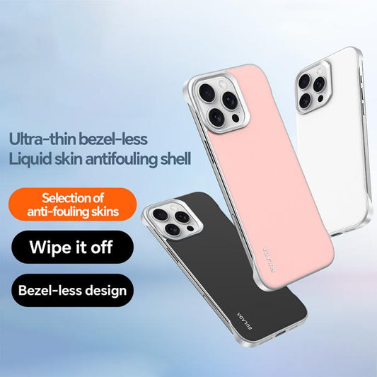 For iPhone 16 Pro SULADA Skin Feel Liquid Leather Shockproof Phone Case(White) by SULADA