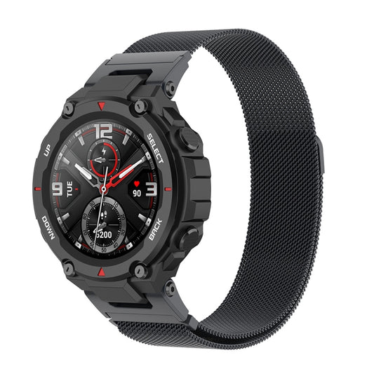 For Huami Amazfit T-Rex A1918 Milan Watch Band with Screwdriver(Dark Gray) by bashfashion