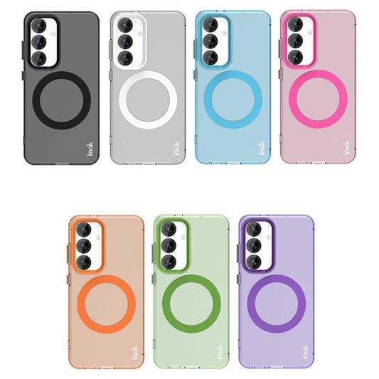 For Samsung Galaxy S25 5G IMAK Candy Series Shockproof MagSafe Phone Case(Red) by imak