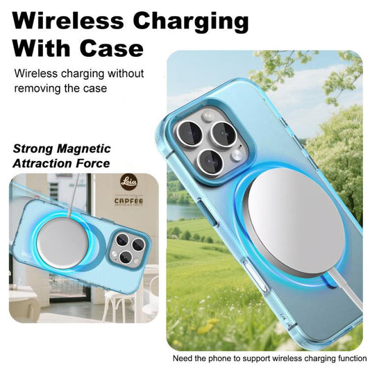 For iPhone 16 Pro Max IMAK Candy Series Shockproof MagSafe Phone Case(Blue) by imak