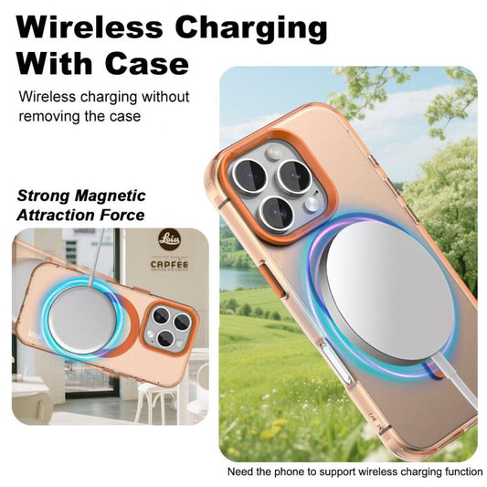 For iPhone 16 Pro Max IMAK Candy Series Shockproof MagSafe Phone Case(Orange) by imak