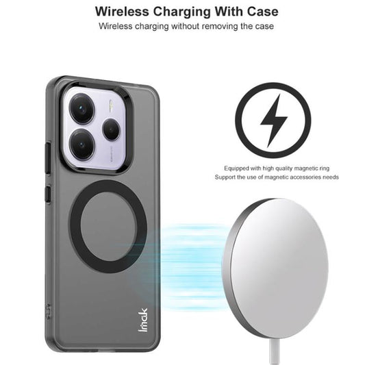 For Redmi Note 14 5G IMAK Chocolate Series TPU + PET MagSafe Phone Case(Black) by imak