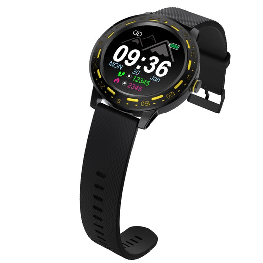 S18 1.3 inch TFT Screen IP67 Waterproof Smart Watch Bracelet, Support Sleep Monitor / Heart Rate Monitor / Blood Pressure Monitoring(Black Yellow) by bashfashion