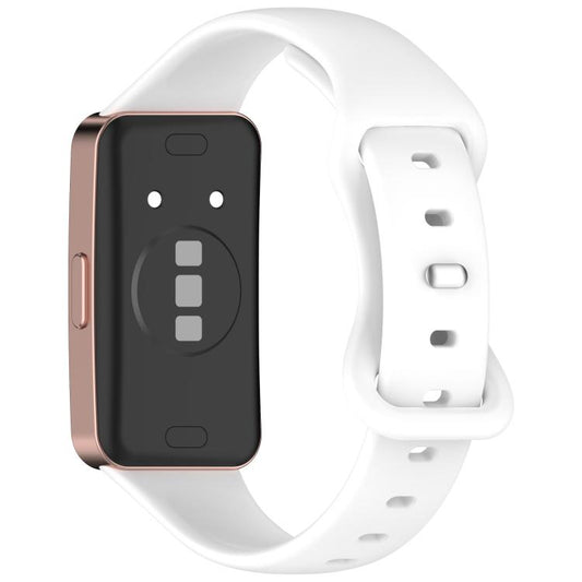 For Huawei Band 10 / 9 / 8 Kalebol Eight-character Tail Silicone Watch Strap(White) by Kalebol