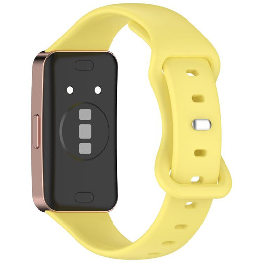 For Huawei Band 10 / 9 / 8 Kalebol Eight-character Tail Silicone Watch Strap(Yellow) by Kalebol