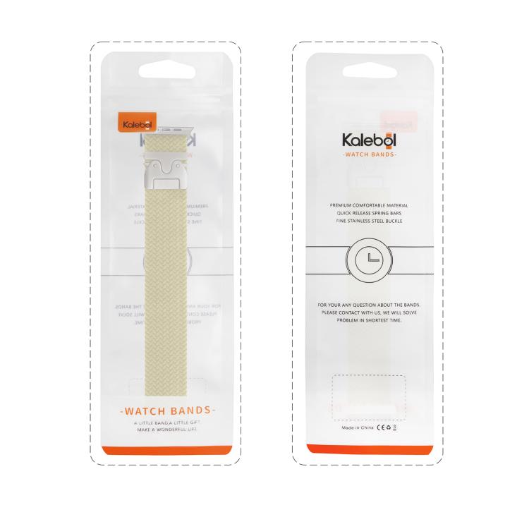 For Apple Watch 46mm / 49mm / 45mm / 44mm Kalebol Wide Umbrella Braided Strap(Dark Blue) by Kalebol