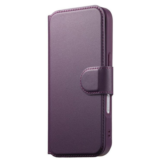 For iPhone 17 Pro CaseNeo Finger Grip Strap MagSafe Leather Phone Case(Purple) by CaseNeo
