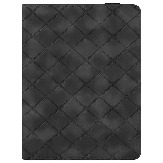 For Samsung Galaxy Tab A11+ / A9+ Rhombus Embossing Leather Tablet Case(Black) by bashfashion