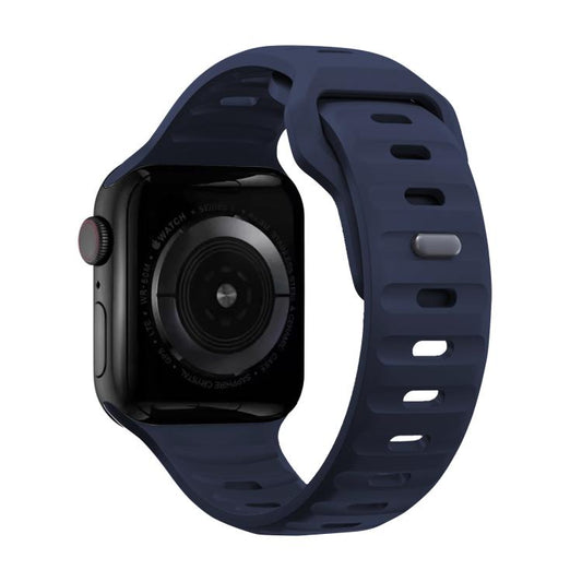 For Apple Watch 46mm / 49mm / 45mm / 44mm Kalebol Sport Silicone Strap(Midnight Blue) by Kalebol