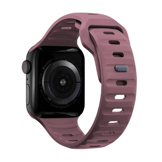 For Apple Watch 46mm / 49mm / 45mm / 44mm Kalebol Sport Silicone Strap(Smoky Purple) by Kalebol