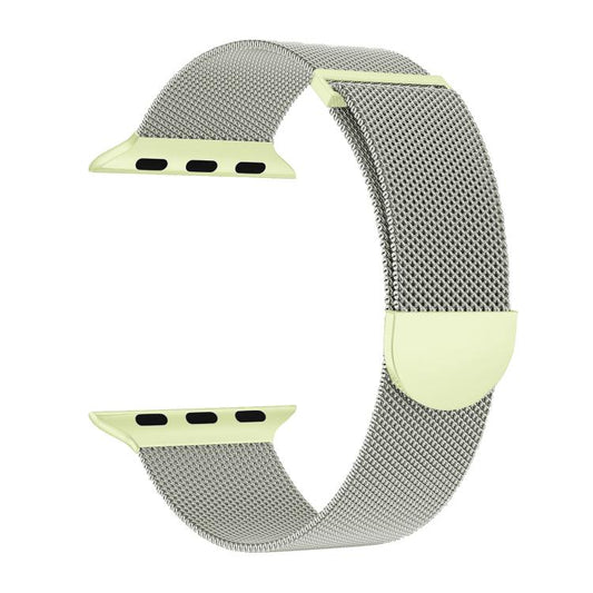 For Apple Watch 46mm / 49mm / 45mm / 44mm Kalebol Semi-round Tail Milan Stainless Steel Strap(Starlight Green) by Kalebol