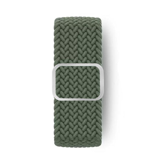 For Apple Watch 46mm / 49mm / 45mm / 44mm Kalebol Eight Buckle Nylon Braided Watch Band(Dark Green) by Kalebol
