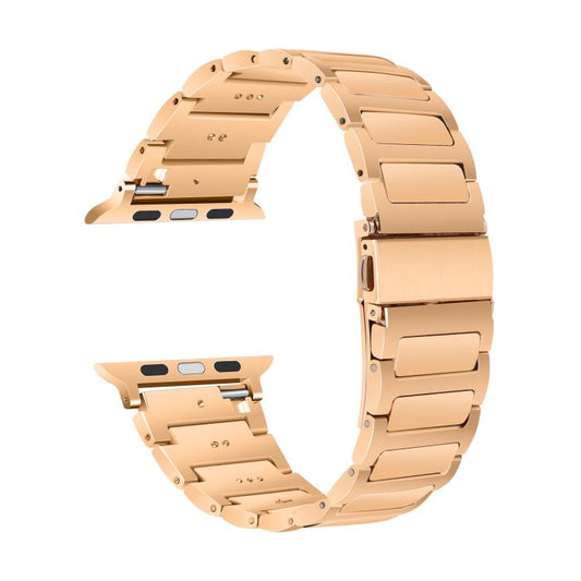 For Apple Watch 46mm / 49mm / 45mm / 44mm Kalebol Tooling Metal Zinc Alloy Watch Band(Rose Gold) by Kalebol