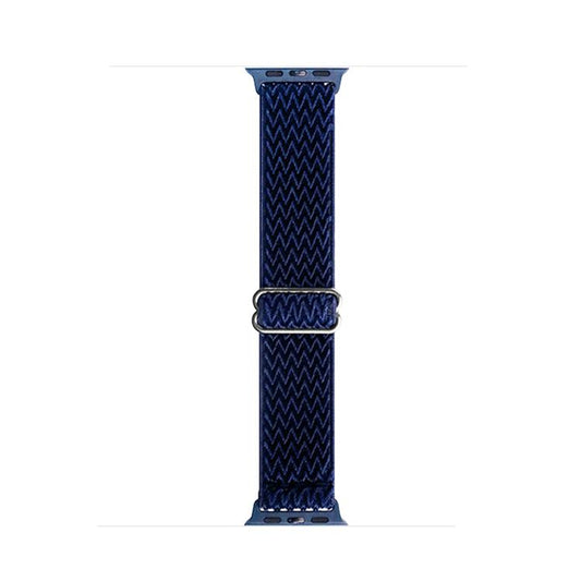 For Apple Watch 46mm / 49mm / 45mm / 44mm Kalebol Eight Buckle Wavy Braided Nylon Watch Band(Dark Blue) by Kalebol