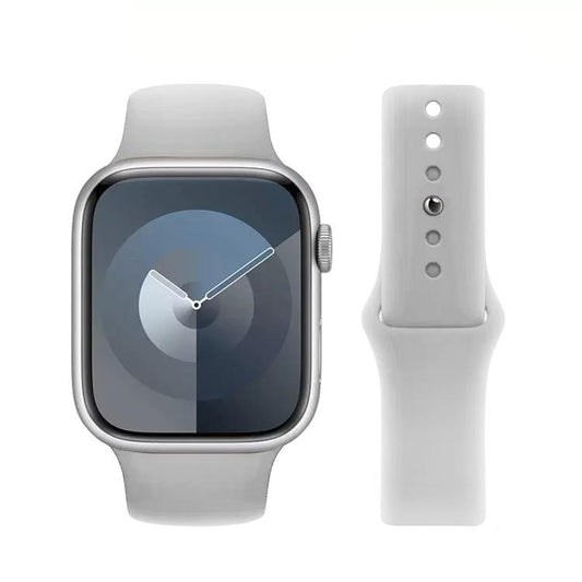 For Apple Watch 46mm / 49mm / 45mm / 44mm Kalebol Reverse Buckle Silicone Watch Band(Light Grey) by Kalebol