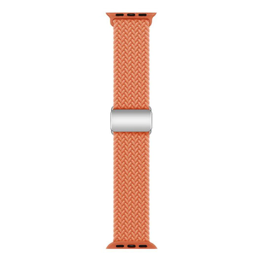 For Apple Watch 46mm / 49mm / 45mm / 44mm Kalebol Nylon Loop Magnetic Buckle Watch Band(Orange) by Kalebol