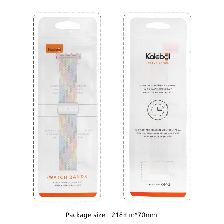 For Apple Watch 46mm / 49mm / 45mm / 44mm Kalebol Nylon Loop Magnetic Buckle Watch Band(Violet Blue) by Kalebol