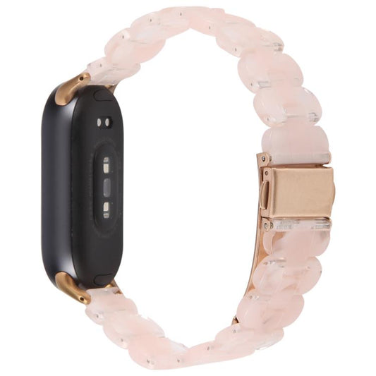 For Xiaomi Smart Band 9 / 8 Oval Resin Watch Band(Mermaid Pink) by bashfashion