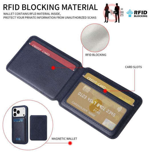 For iPhone 17 Pro BETOPNICE Vertical Flip Detachable MagSafe Wallet Phone Case(Blue) by BETOPNICE