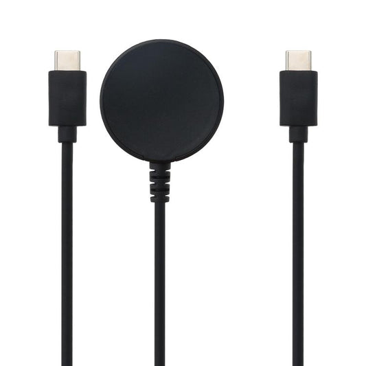 For Samsung Watch Series / Type-C Port Phone 20V 3A 60W 2 in 1 Magnetic Charging Cable, Length: 1.5m(Black) by bashfashion