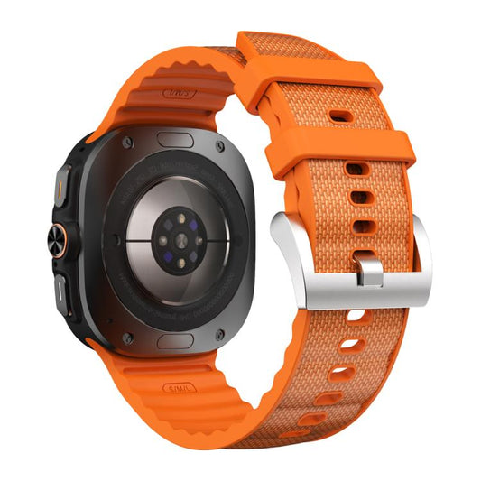 For Samsung Galaxy Watch Ultra 47mm / Ultra 2025 Solid Color Sports Silicone Watch Band(Orange) by bashfashion