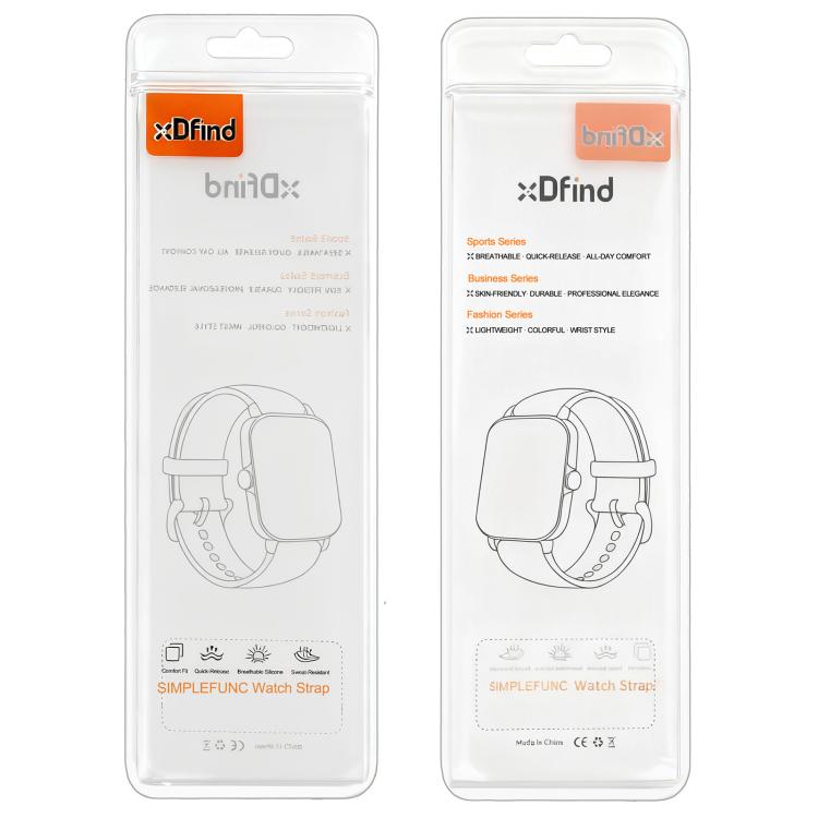 For Apple Watch 42mm / 41mm / 40mm / 38mm xDfind Ocean Silicone Watch Band(White) by xDfind