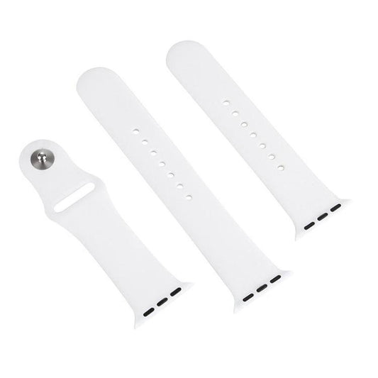 For Apple Watch 46mm / 49mm / 45mm / 44mm xDfind Solid Color Silicone Sports Watch Band(White) by xDfind