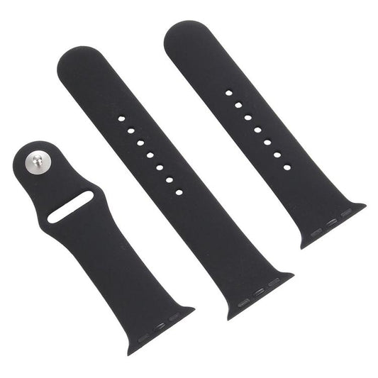 For Apple Watch 42mm / 41mm / 40mm / 38mm xDfind Solid Color Silicone Sports Watch Band(Black) by xDfind