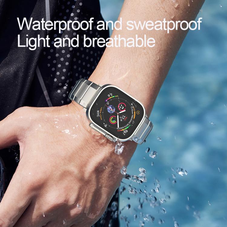 For Apple Watch 46mm / 49mm / 45mm / 44mm One-Bead Pure Titanium Buckle Watch Band(Black) by bashfashion