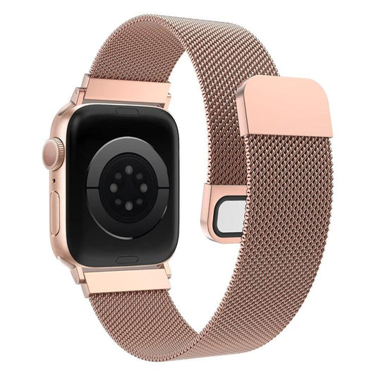 For Apple Watch 42mm / 41mm / 40mm / 38mm xDfind Milanese Loop Magnetic Metal Watch Band(Rose Pink) by xDfind