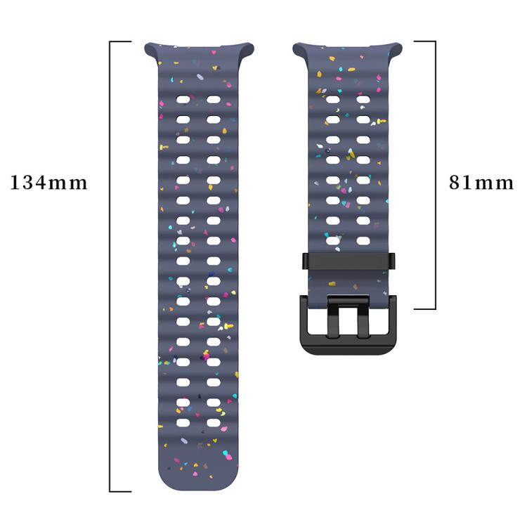 For Samsung Galaxy Watch Ultra 47mm / Ultra 2025 Dual Buckle Colorful Dots Silicone Watch Band(Space Gray) by bashfashion