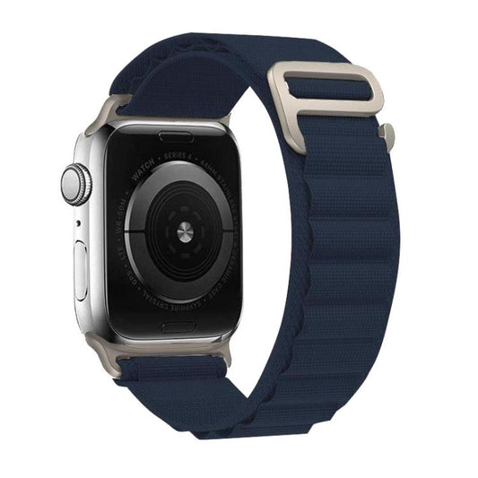 For Apple Watch 46mm / 49mm / 45mm / 44mm xDfind Aline Nylon Loop Watch Band(Midnight Blue) by xDfind