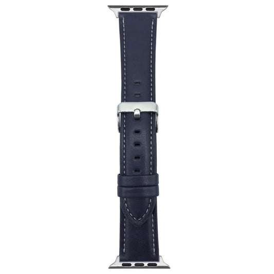 For Apple Watch 42mm / 41mm / 40mm / 38mm xDfind Crazy Horse Texture Leather Watch Band(Dark Blue) by xDfind