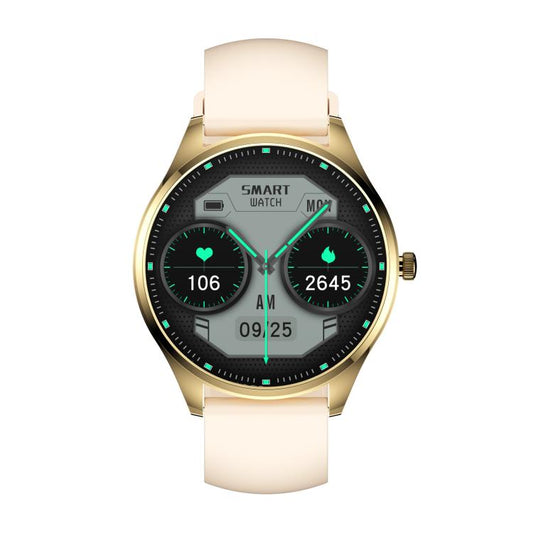 H77 1.43 inch AMOLED Screen Health & Fitness Smart Watch IP67 Waterproof Support BT Call(Beige) by bashfashion