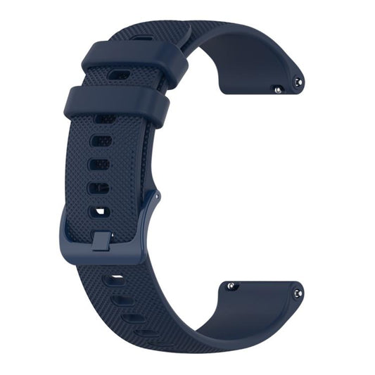 20mm For Garmin Forerunner 570 42mm/245/645 xDfind Small Plaid Solid Color Silicone Watch Band(Navy Blue) by xDfind