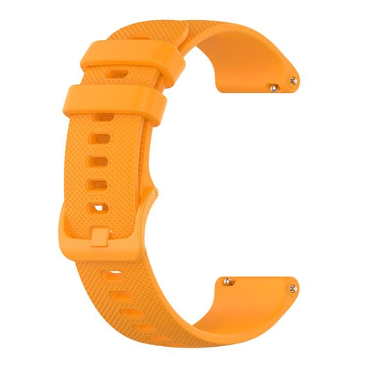 22mm For Forerunner 570 47mm/935/945/955 xDfind Small Plaid Solid Color Silicone Watch Band(Orange) by xDfind