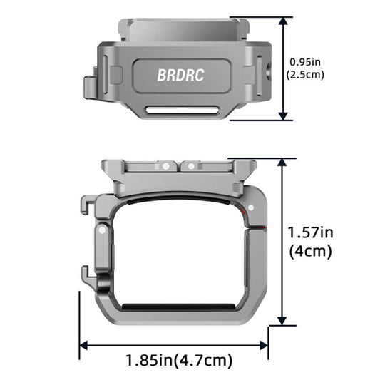 For DJI Osmo Pocket 3 BRDRC Quick Assembly Multi-function Cold Shoe Extension Mount(Dark Grey) by BRDRC