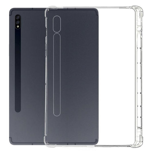 For Samsung Galaxy Tab S8+ / S7+ / S7 FE Highly Transparent TPU Full Thicken Corners Shockproof Protective Case with Pen Slot(Transparent) by bashfashion