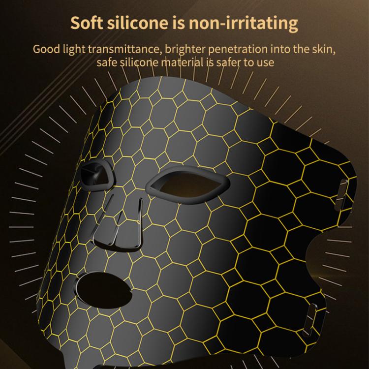 WG-B-M03 Vibration Massage Photon Mask Photon Rejuvenation Facial Beauty Device, US Plug(Black) by bashfashion